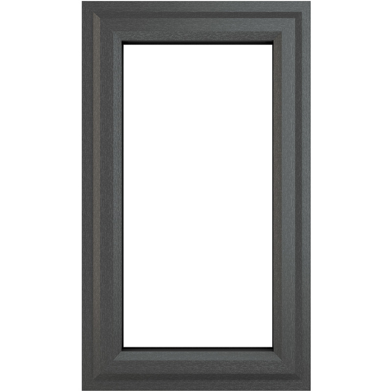 Crystal Casement uPVC Window Left Hand Opening 610mm x 820mm Clear Double Glazing Grey/White