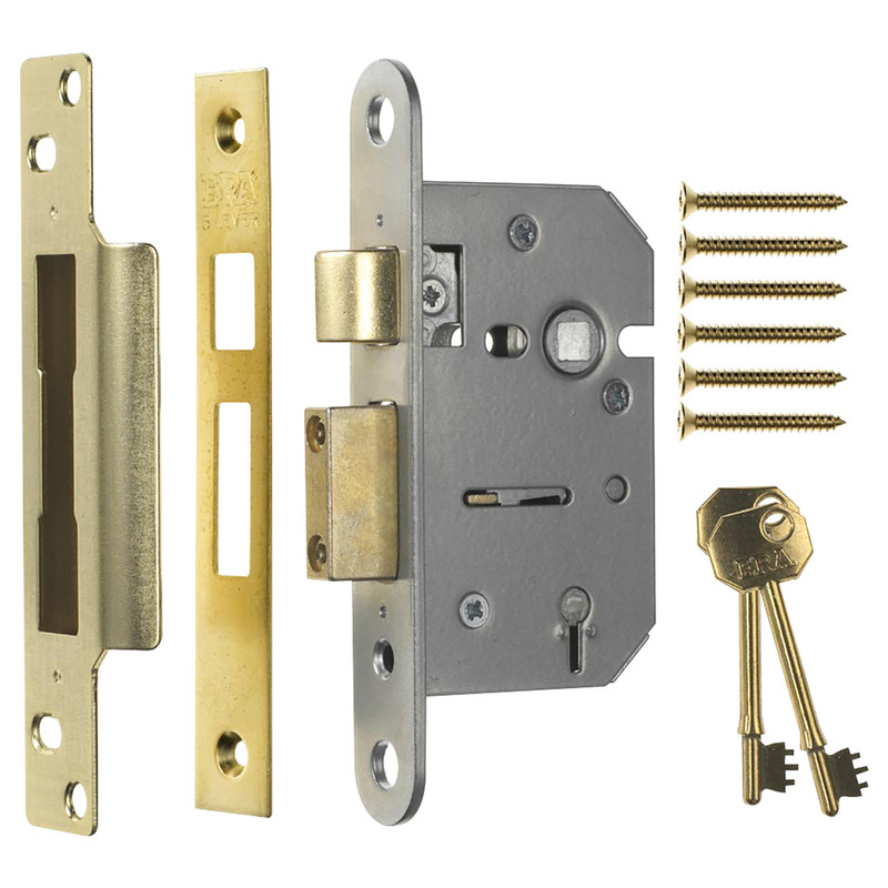 Viscount 5 Lever Mortice Sashlock 76mm Brass