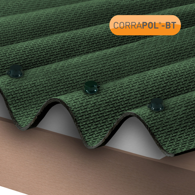Corrapol-BT Corrugated Bitumen Sheet Green 930 x 2000mm