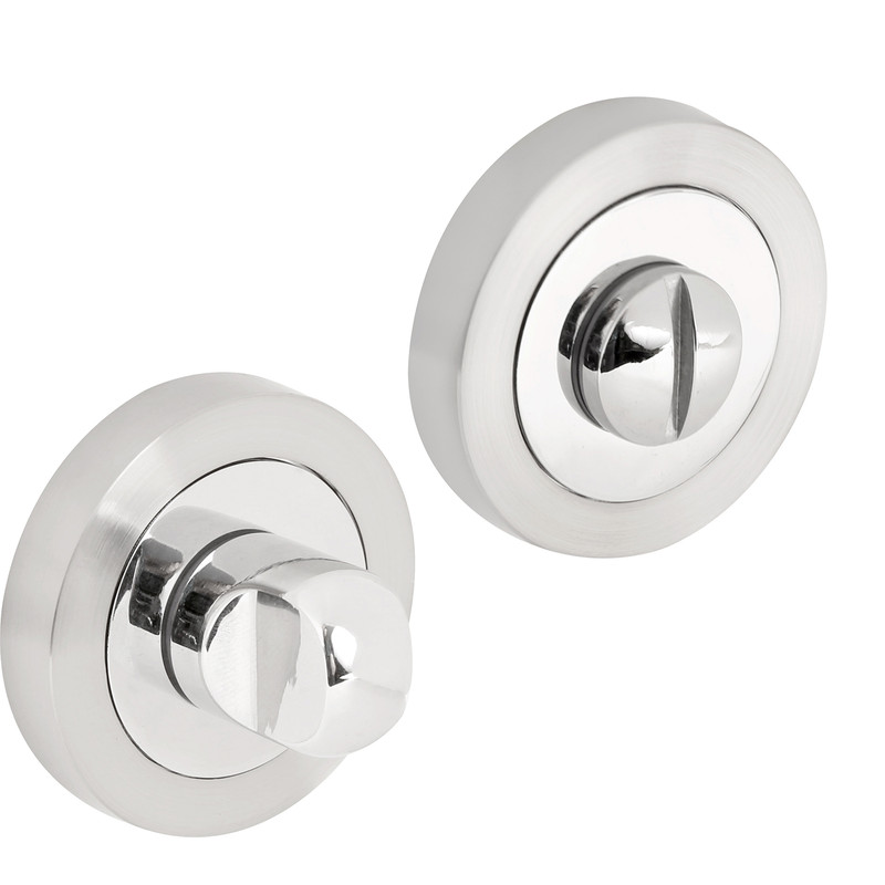 Bathroom Thumbturn & Release Dual Tone Nickel
