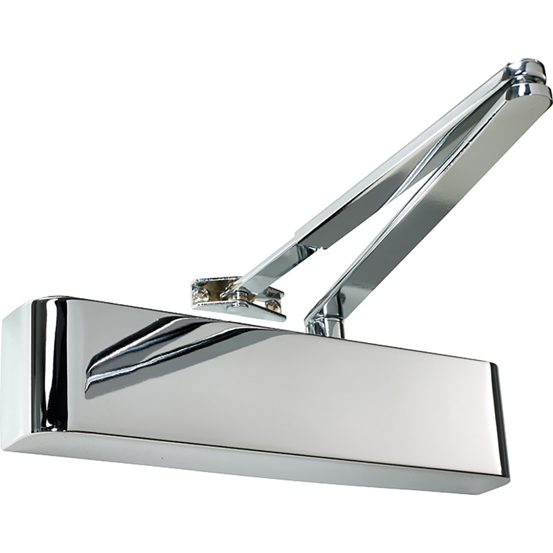 Rutland TS.5204 Door Closer Polished Nickel Size 2-4, With Cover