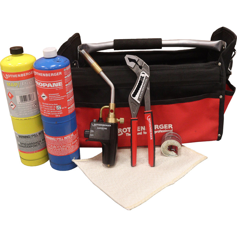 Rothenberger Tool Bag Soldering Kit 15mm Pipeslice 10" Rogrip M