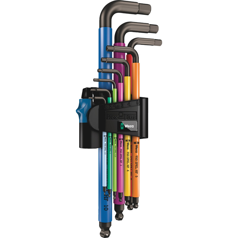 Wera Multicolour Holding Function Hex Key Set 9 Piece