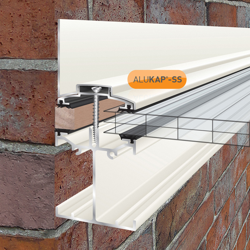 Alukap-SS Low Profile Wall Bar White 2.0m