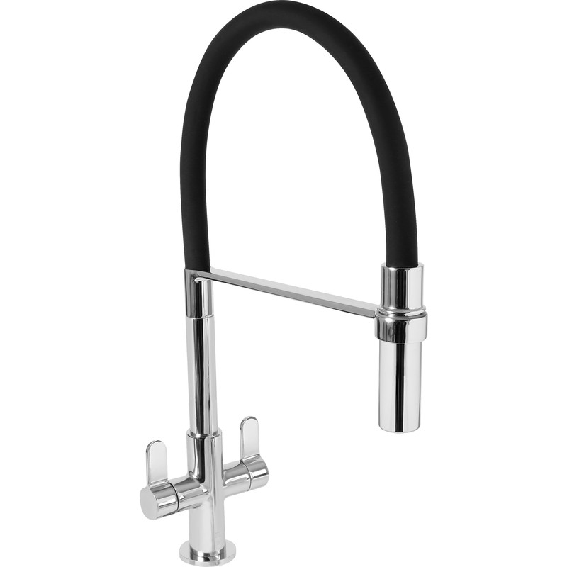 Deva Abingdon Pull Out Mono Mixer Kitchen Tap Black