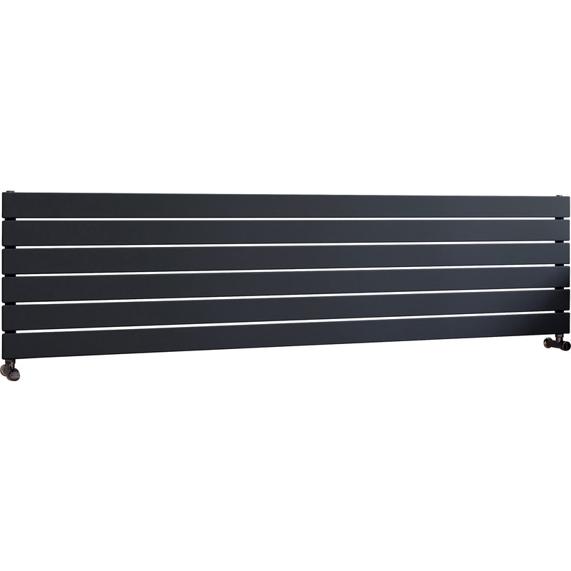 Ximax Oxford Single Horizontal Designer Radiator 445 x 1800mm 3017Btu Anthracite