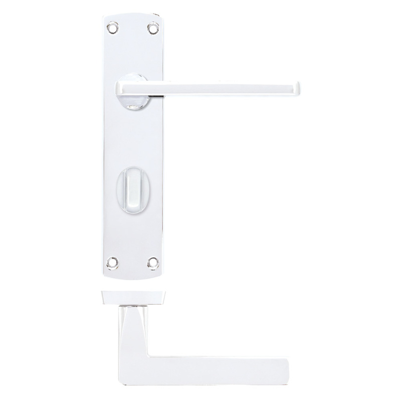 Stanza Leon Door Handles Polished Bathroom