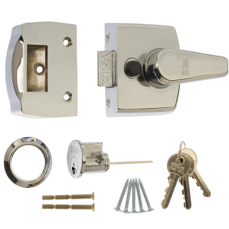 ERA Replacement Nightlatch Door Lock 40mm Polished Chrome