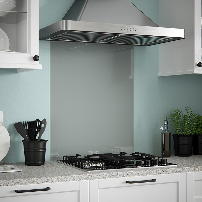 Splashback Slate Grey Self-Adhesive Glass Splashback 600 x 750mm