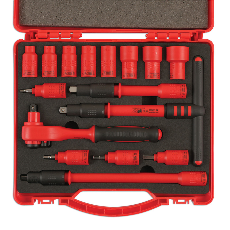 Laser Insulated Socket Set 3/8"D 16 Piece