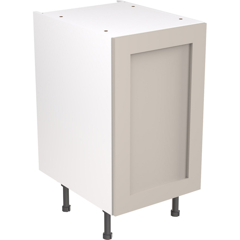 Kitchen Kit Flatpack Shaker Kitchen Cabinet Base Unit Ultra Matt Light Grey 450mm