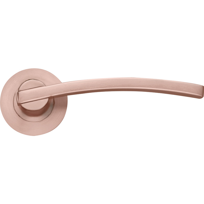Stanza Adria Lever on Rose Door Handles Tuscan Rose Gold