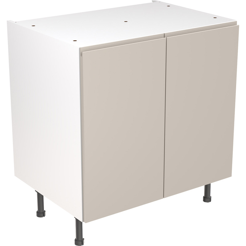 Kitchen Kit Flatpack J-Pull Kitchen Cabinet Base Unit Ultra Matt Light Grey 800mm