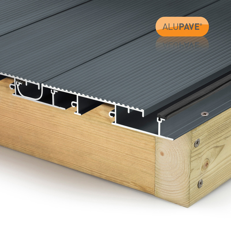 Alupave Fireproof Full-Seal Flat Roof & Decking Board 1m Grey