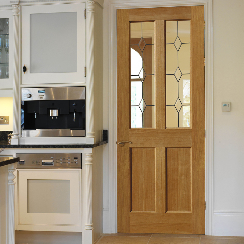 Churnet Oak Glazed Internal Door Unfinished 35 x 1981 x 762mm
