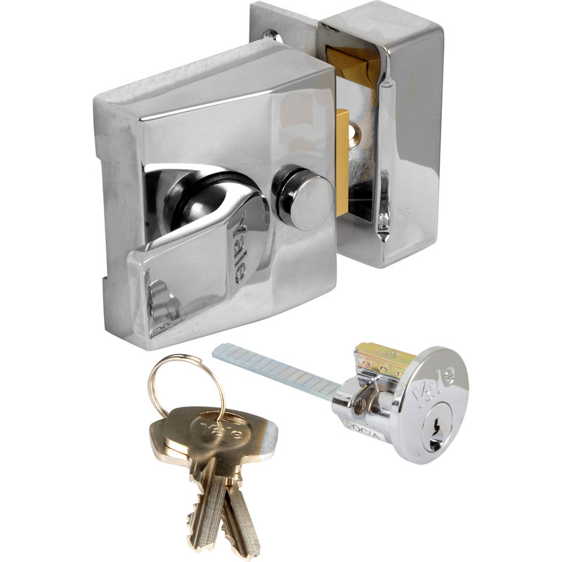 Yale Deadlocking Nightlatch Chrome Narrow