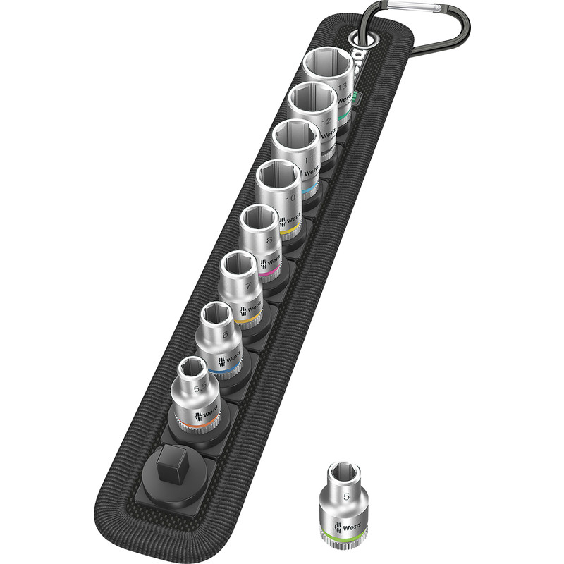 Wera Belt 1/4 Inch Zyklop Socket Set