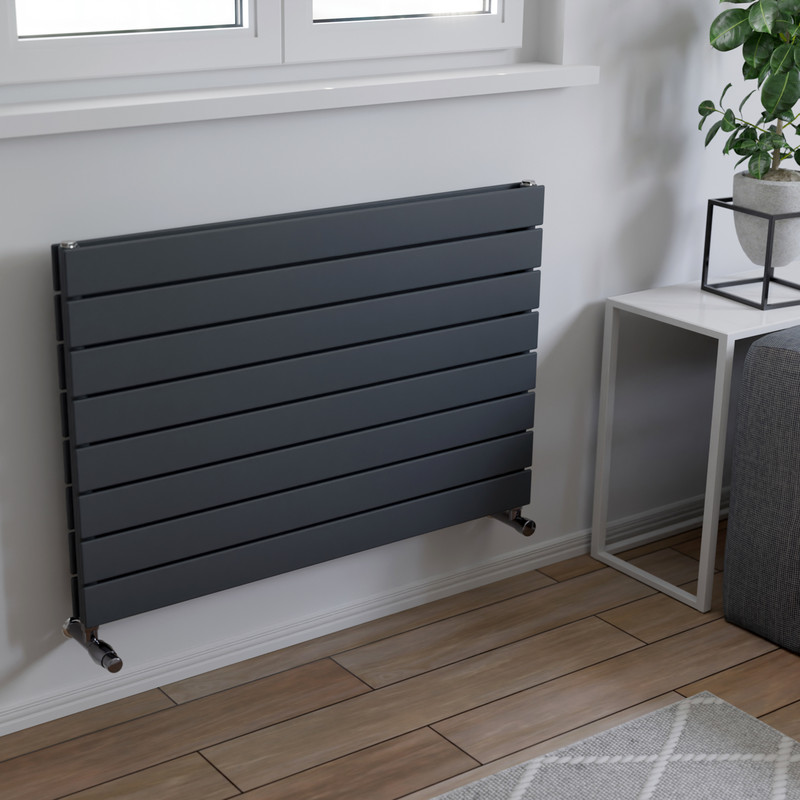 Ximax Oxford Duo Horizontal Designer Radiator 595 x 900mm 2962Btu Anthracite