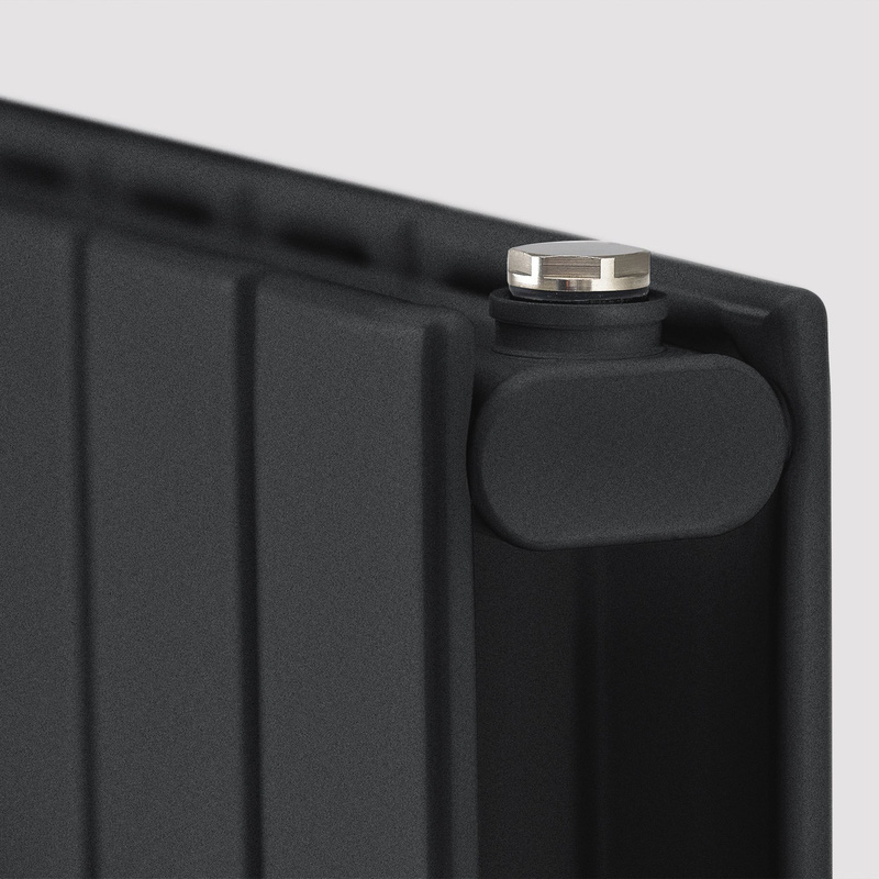 Tesni Eve Double Panel Designer Radiator Matt Charcoal 1800 x 578mm