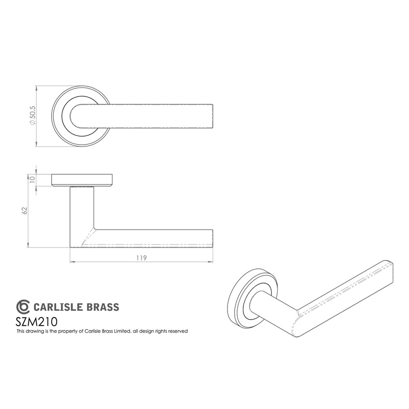 Serozzetta Edge Lever on Rose Door Handles Matt Black