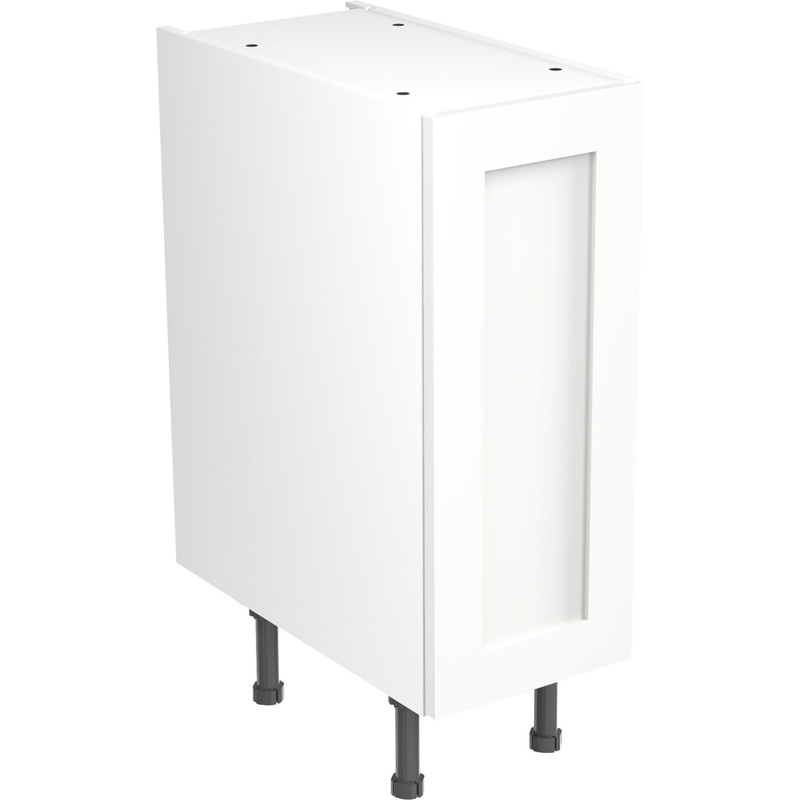 Kitchen Kit Flatpack Shaker Kitchen Cabinet Base Unit Ultra Matt White 300mm