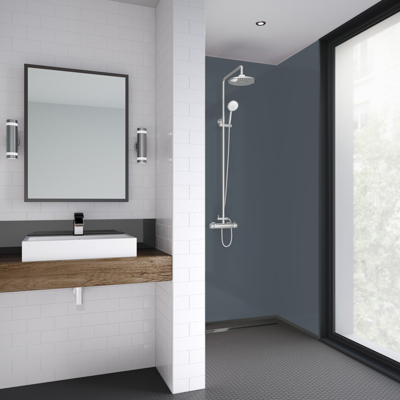 Mermaid Acrylic Matt Shower Wall Panel Cadet 2440mm x 900mm x 4mm