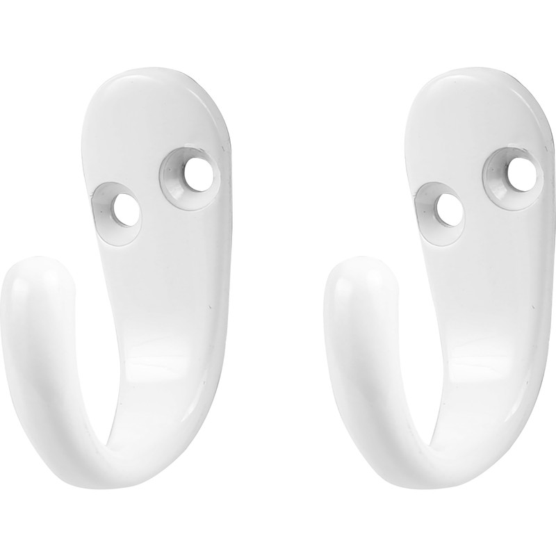 Robe Hook Single White