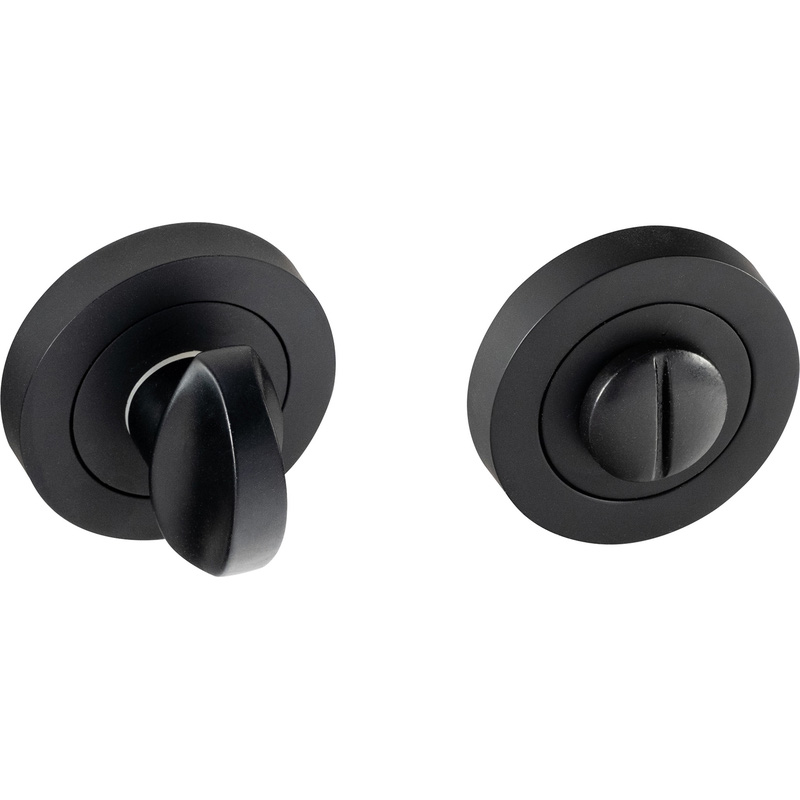 Eclipse Bathroom Thumbturn & Release Matt Black