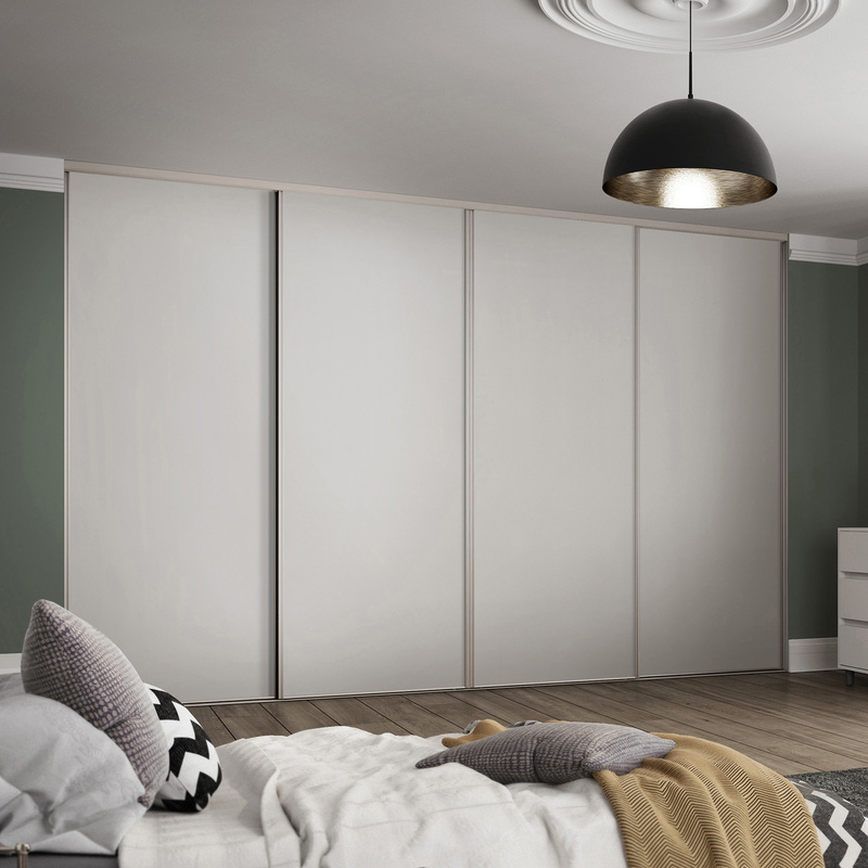 Spacepro Classic 4 Door Sliding Wardrobe Kit Cashmere 2978 x 2260mm