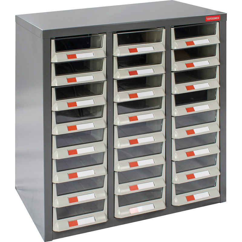 Small Parts Steel Cabinet without Doors 24 Drawers - 640 x 586 x 290mm