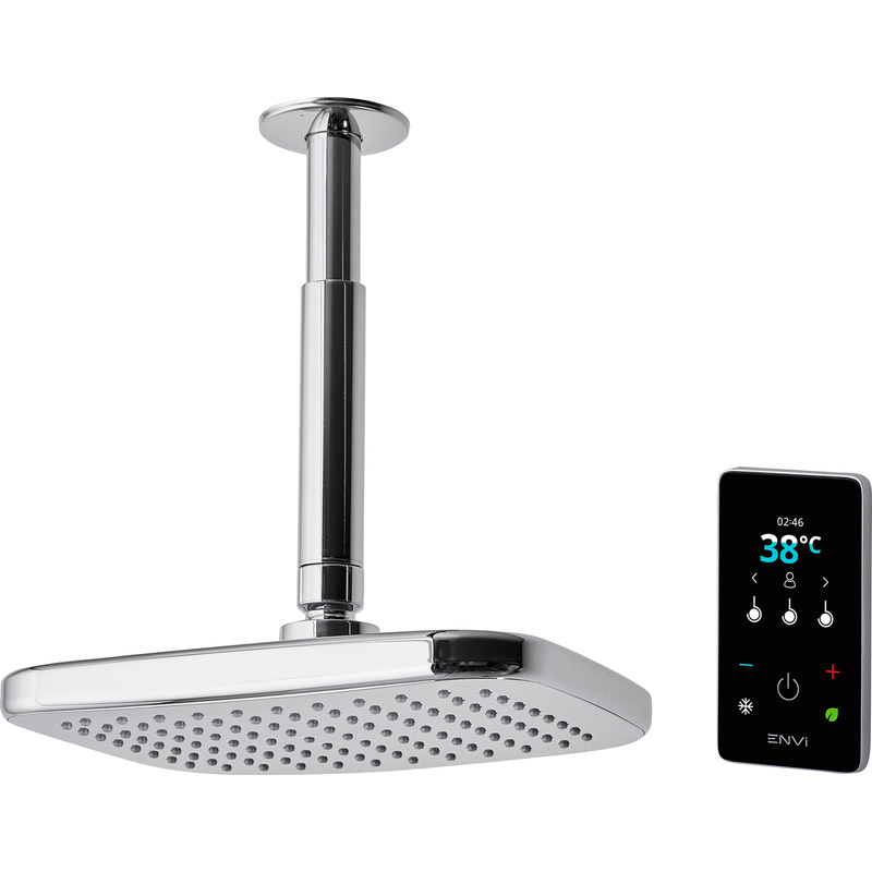 Triton ENVi Electric Shower with Ceiling Fed Fixed Head Chrome 9.0kW