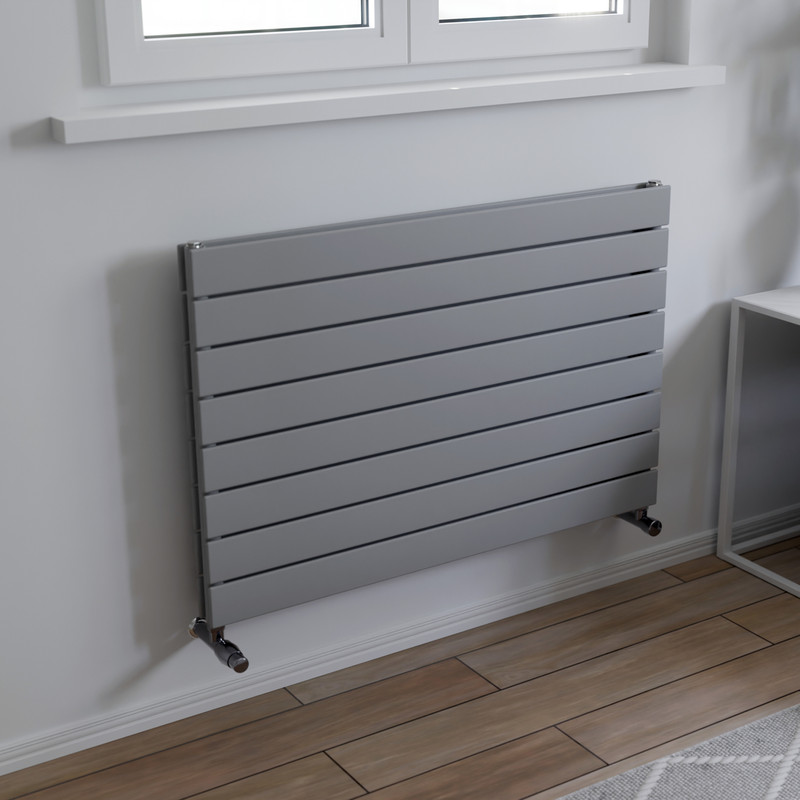 Ximax Oxford Duo Horizontal Designer Radiator 595 x 900mm 2962Btu Silver