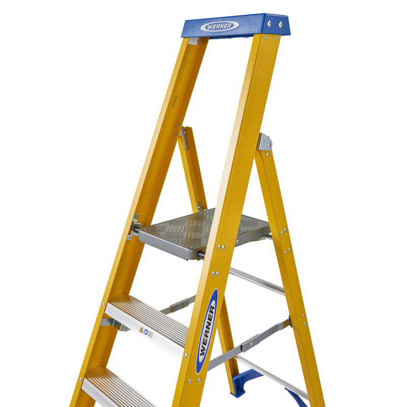 Werner Fibreglass Platform Step Ladder 6 Tread SWH 3.15m
