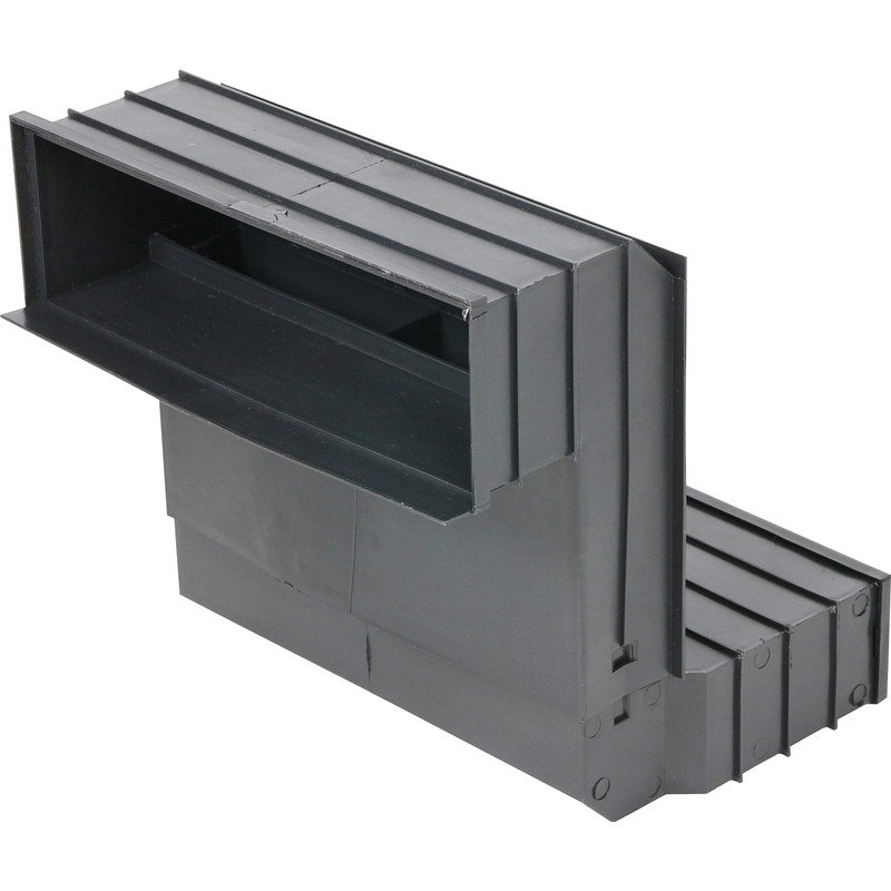 9 x 3 Telescopic Vent Black