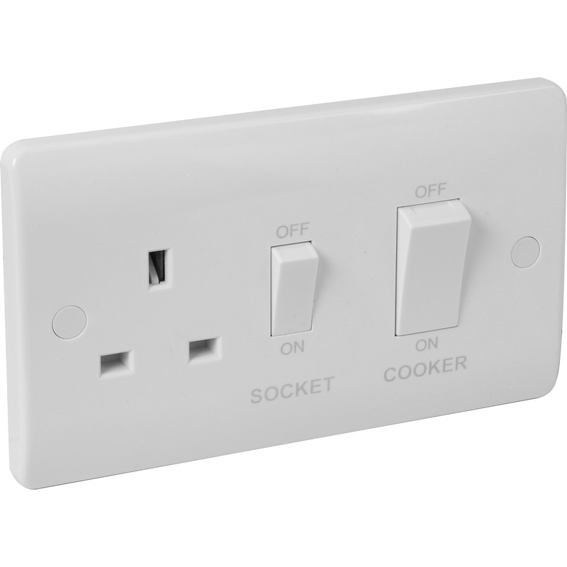 Click Mode 45A DP Cooker Switch and Socket