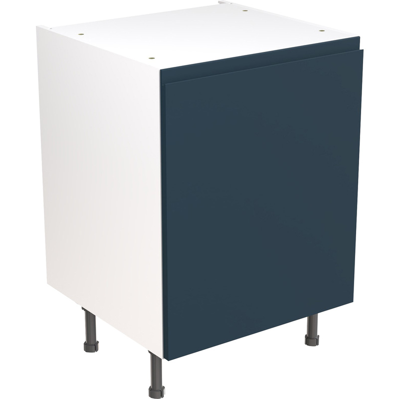 Kitchen Kit Flatpack J-Pull Kitchen Cabinet Base Unit Ultra Matt Indigo Blue 600mm