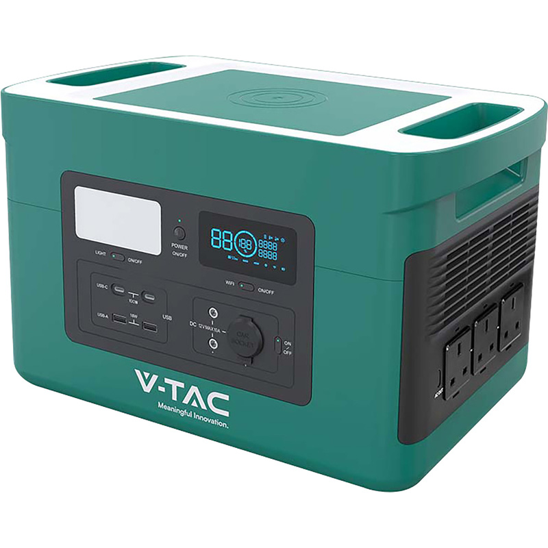 V-TAC 1000W Portable Power Station Green
