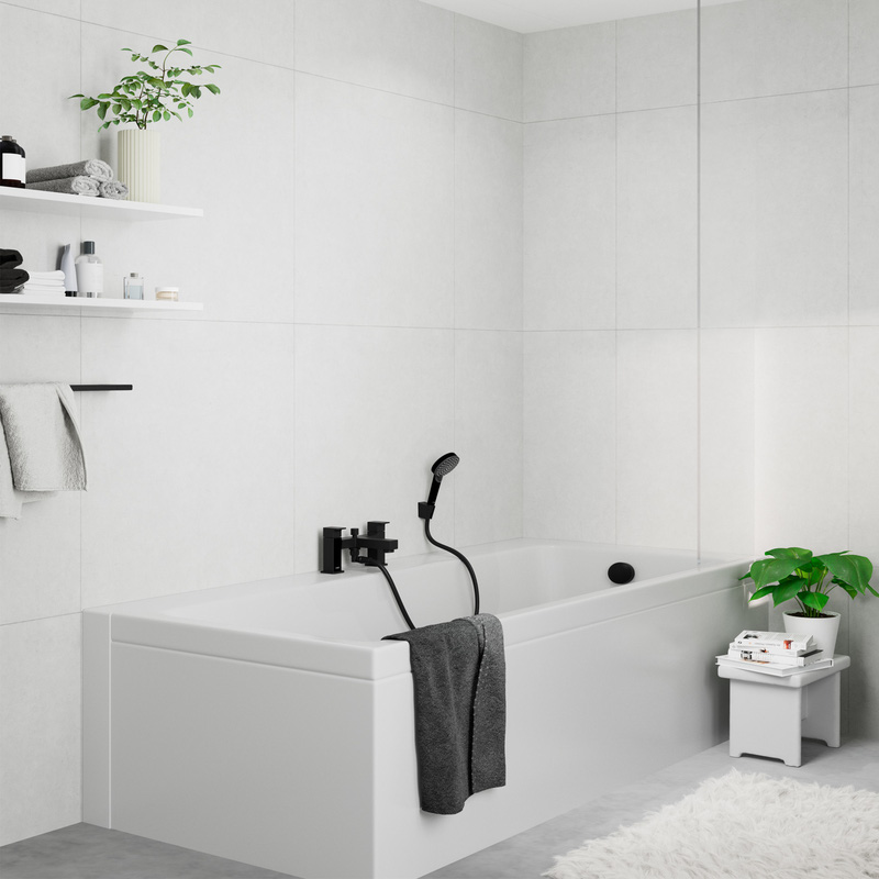 Hansgrohe Vernis Shape Taps Matt Black Bath Shower Mixer