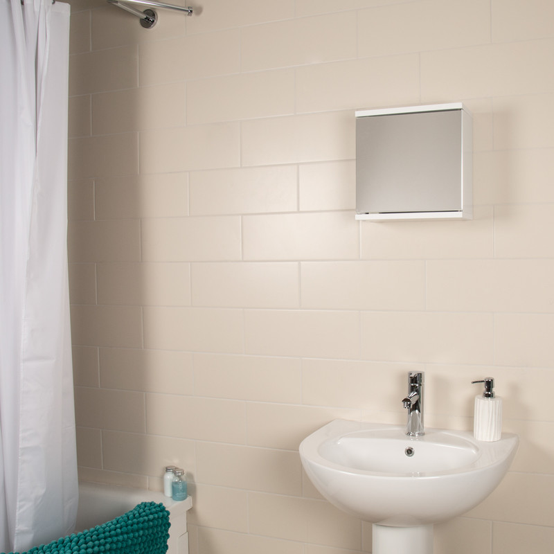 Croydex Single Door MDF Bathroom Cabinet 300 x 300 x 140mm