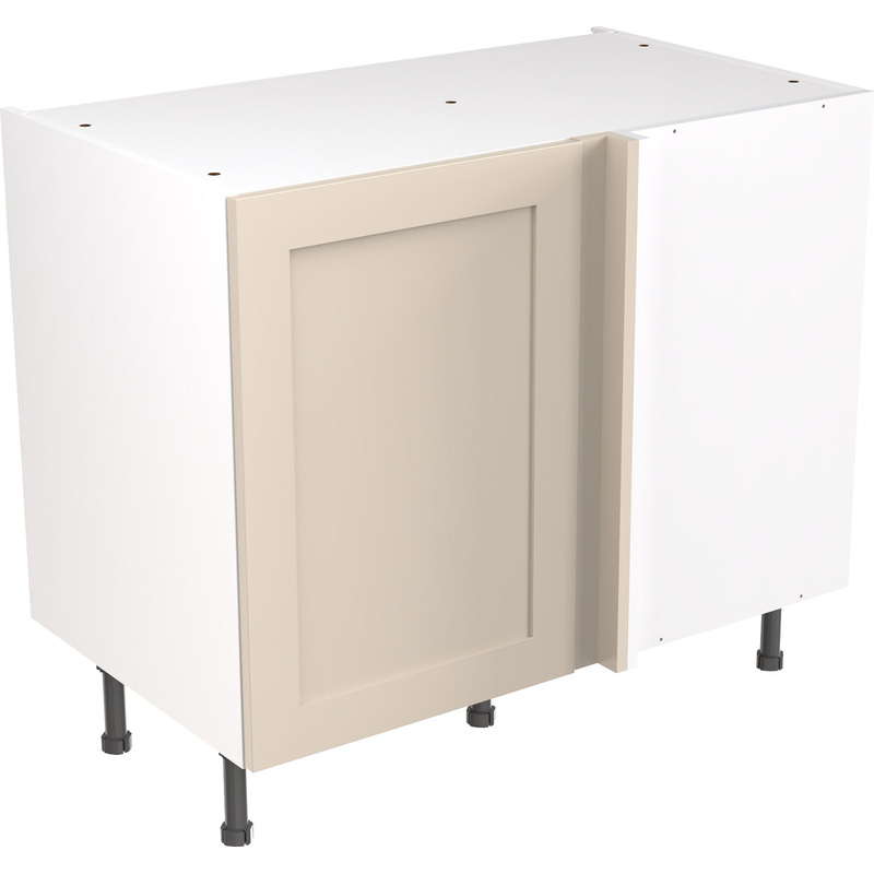 Kitchen Kit Ready Made Shaker Kitchen Cabinet Base Blind Corner Unit Ultra Matt Cashmere 1000mm
