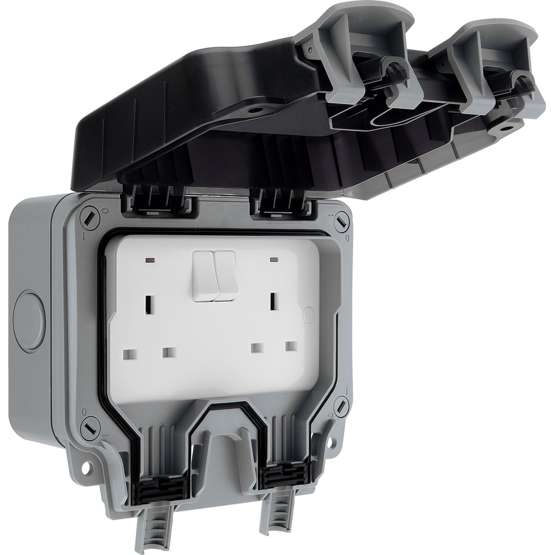 BG IP66 13A Switched Socket 2 Gang