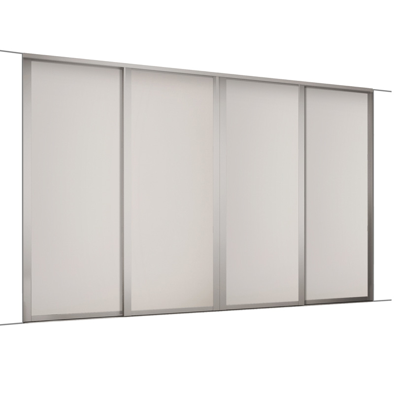 Spacepro Shaker 4 Door Sliding Wardrobe Kit Cashmere 2290 x 2260mm