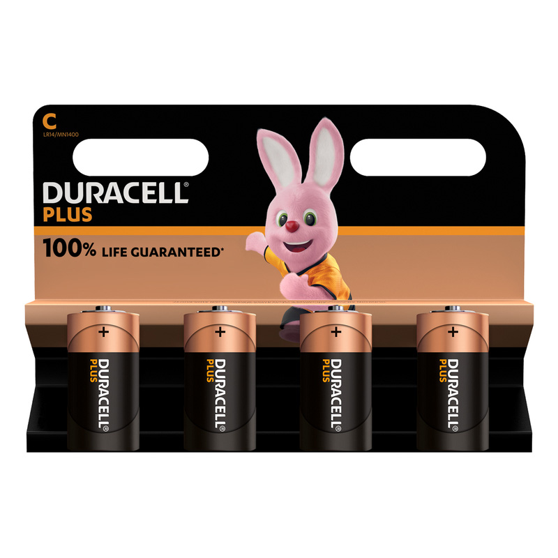 Duracell +100% Plus Power Batteries C