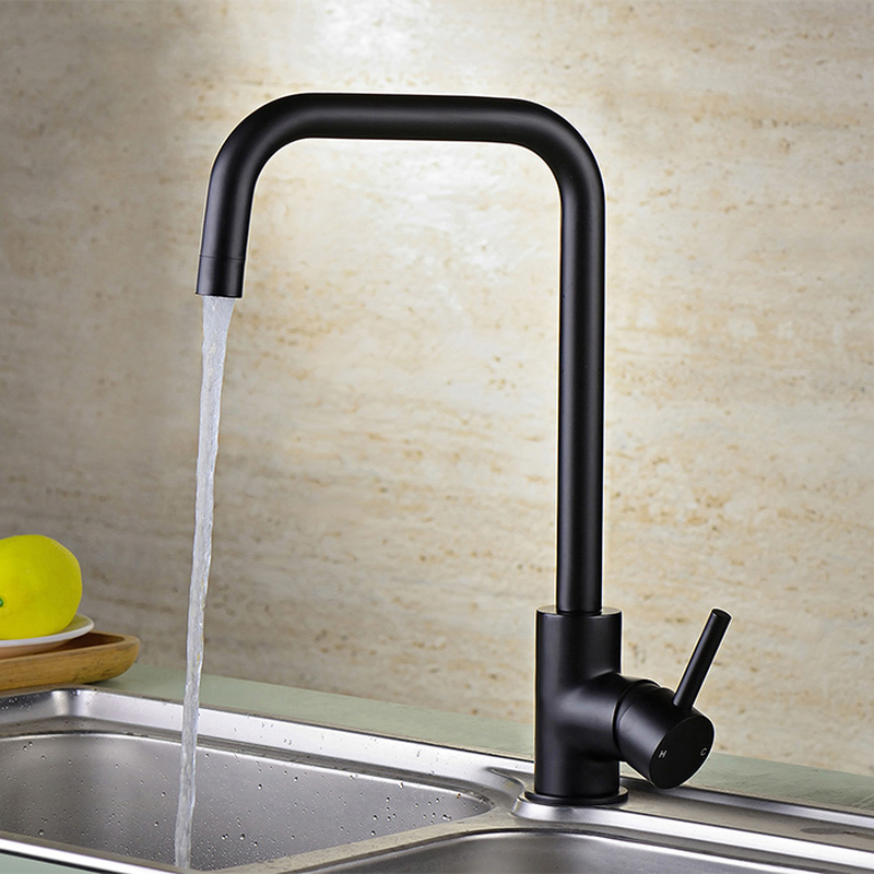 Deva Caldew Mono Mixer Kitchen Tap Black
