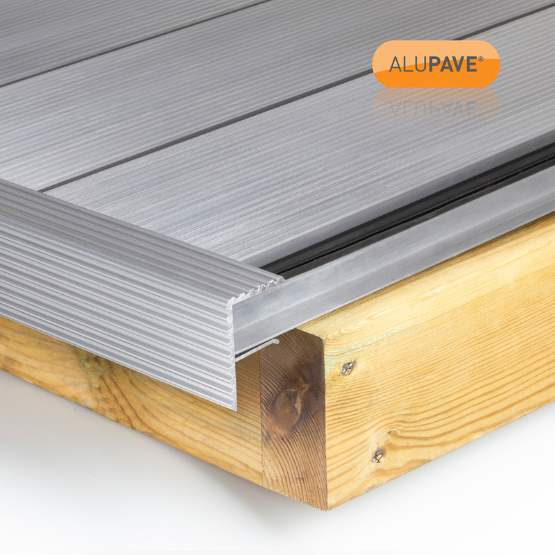 Alupave Fireproof Decking Board Endstop Bar Mill 2m