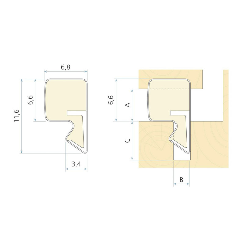 Schlegel AQ63 Aquamac Seal Brown 15m