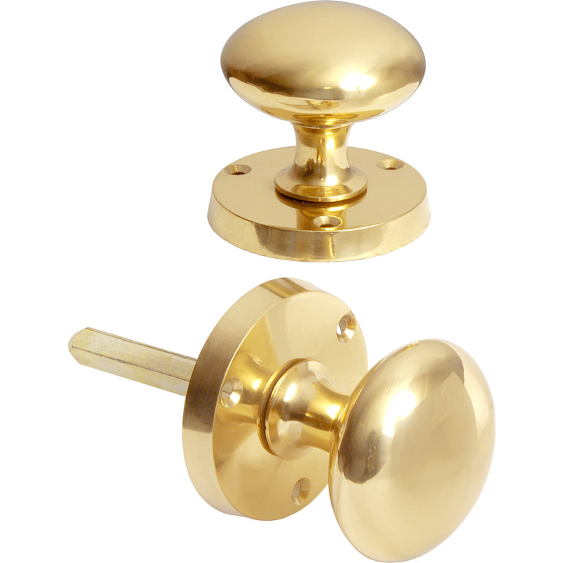 Victorian Mortice Knob Brass
