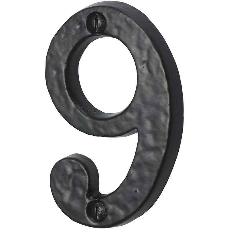 Old Hill Ironworks Door Numeral Number 9