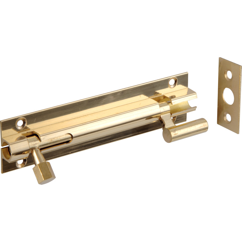 Brass Door Bolt 100mm Necked