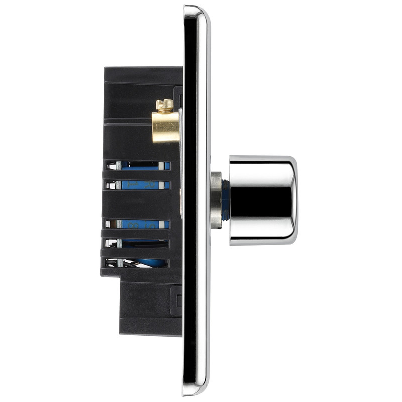 BG Polished Chrome Dimmer Switch 1 Gang 400W